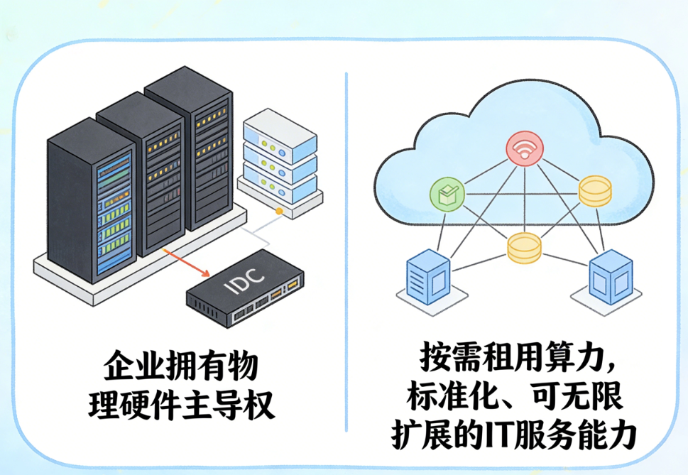 IDC服务器托管和云服务的有什么区别? IDC服务器托管和云服务的有什么区别?